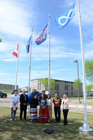 Flag raising at EIPS Central Services