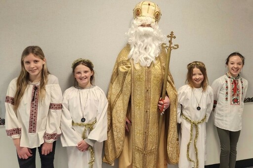 Students from A.L. Horton Elementary learn about the history of St. Nikolai and Ukrainian Christmas.
