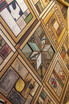 A section of the Witness Blanket, which includes a mosaic of artifacts that reflect the tragic legacy of residential schools.