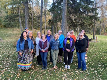 Elders, lead teachers and families gathered for the Fort Saskatchewan Fall Family Gathering