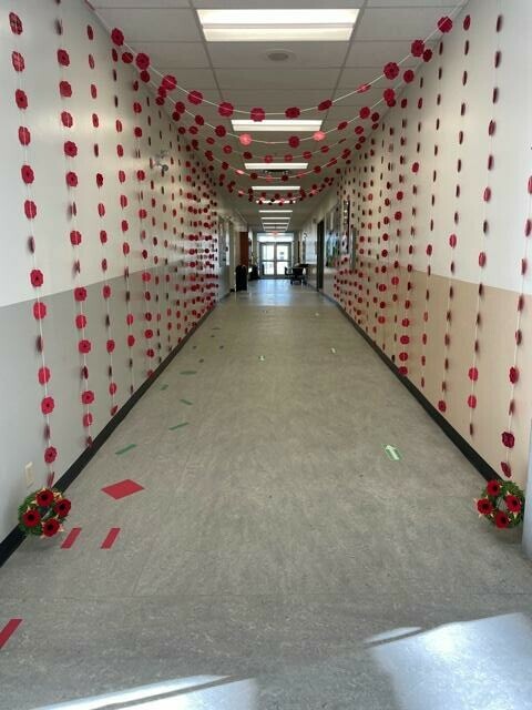 Hallway of Peace at Fort Saskatchewan Elementary